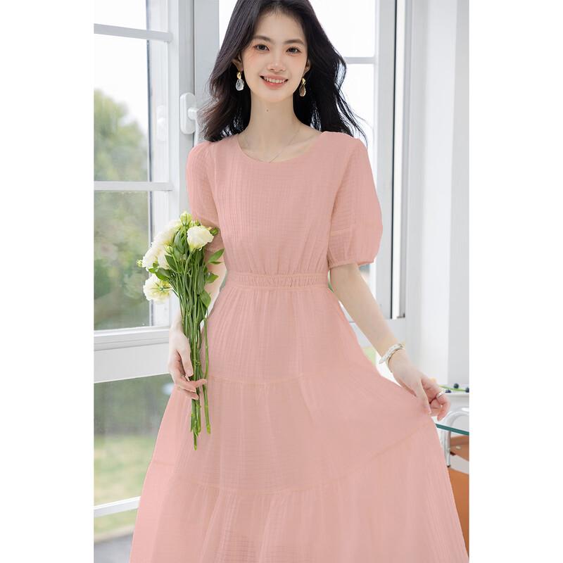 

Mokana Women s Urban Casual Short Sleeve Midi Dress M