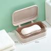Plastic Bathroom Soap Box With Lids Travel Portable Plate Tray Dish Storage Holder Draining Rack  Home Soap Container