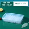 Zásobník na led s víkem přihrádky na led Odběračka na led Twist Release Design Forma na led Snadné čištění Opakovaně použitelný výrobník ledu do mrazničky