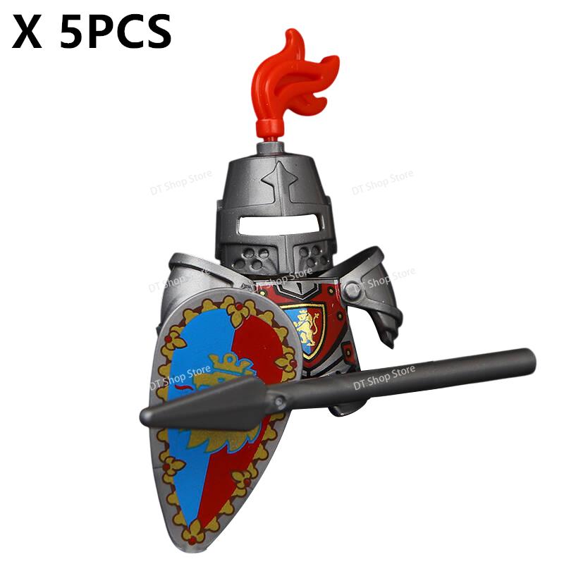 Medieval Ancient Castle Green Dragon Raven Knights Armour Assemble Scene Building Block Figures Children's Bricks DIY Toys Gifts