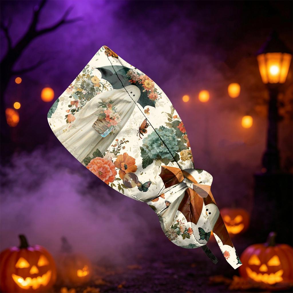 Women's Halloween Printed Ponytail for Work Shower Hair Wrap