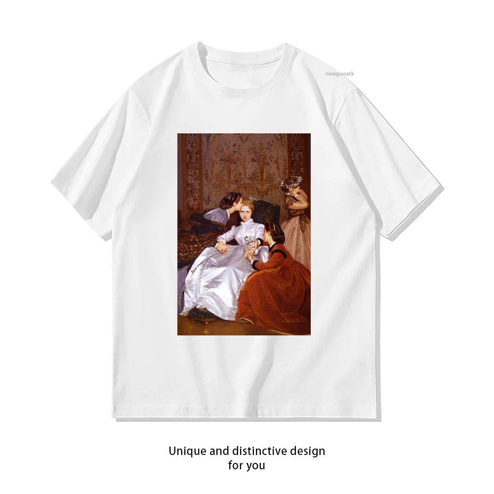 The Hesitant Fiance by Auguste Toulmouche tshirt Unisex Unisex Casual cotton summer printed t shirts Adult streetwear camisetas