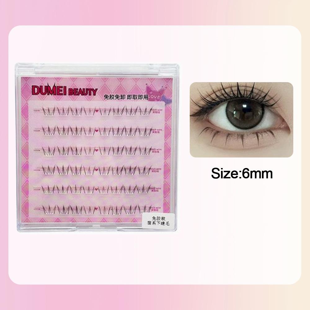 6 Rows Self Adhesive Eyelashes No Glue Individual Lashes High Quality Soft Idol Lash Clusters