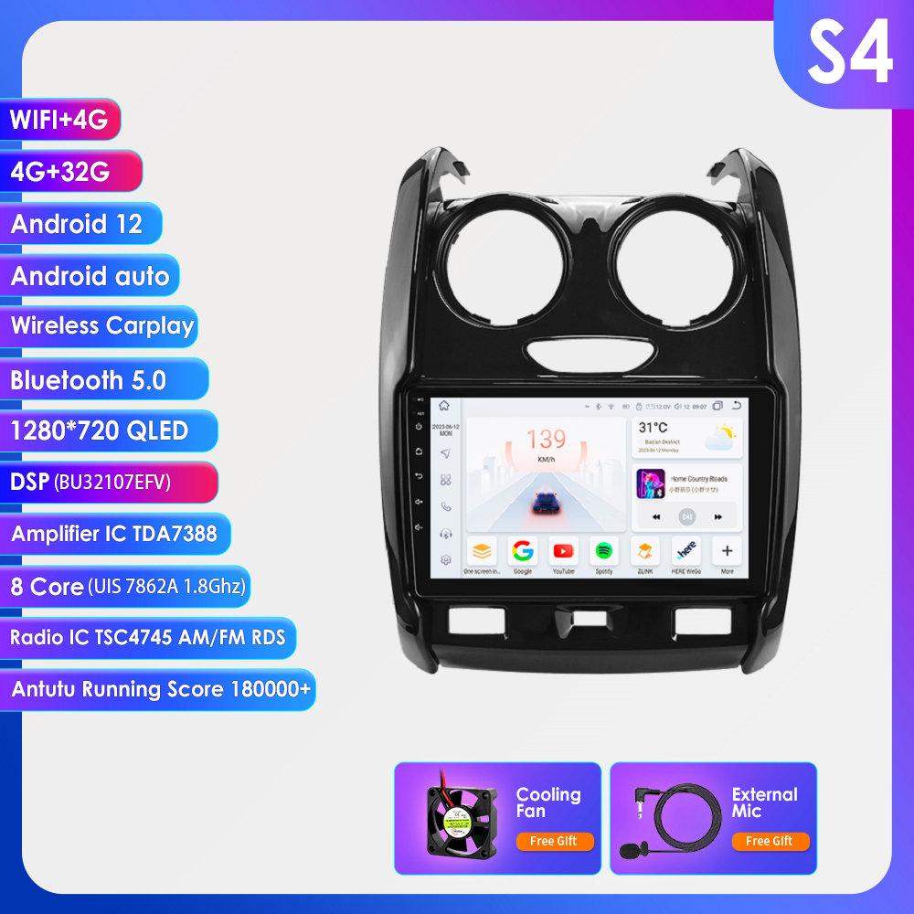 

Hizpo Carplay Android Car Radio for Renault Duster 2015 2016 2017 2018 -2020 Navigation GPS Multimedia Player Stereo Intelligent Screen WiFi+4G DSP S4 8Core 4G 32G