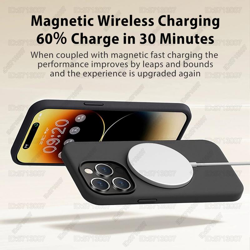 Magnetic Original Liquid Silicone Shockproof Case For iPhone17 16 15 14 13 12 11 Pro Max 16 Plus For Magsafe Wireless Charge Cover