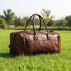 Newly Handmade Vintage Genuine Goat Leather Travel Duffel Luggage Cross Body Bag