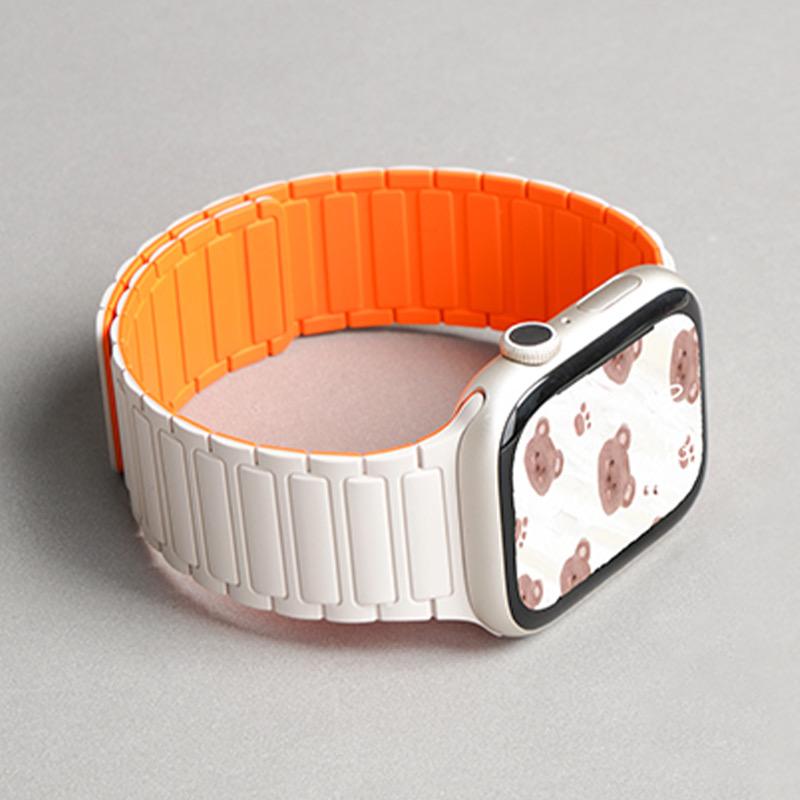 Strap for Apple Watch 10 Band 44mm 40mm 49mm 45mm 41mm 46mm Magnetic Silicone Loop Bracelet iWatch Series 11 9 8 7 6 Se Ultra2 3