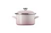 Le Creuset EOS Casserole 18cm Shell Pink Enamel Pot (Gas and Induction Compatible) [Official Japanese Retailer]