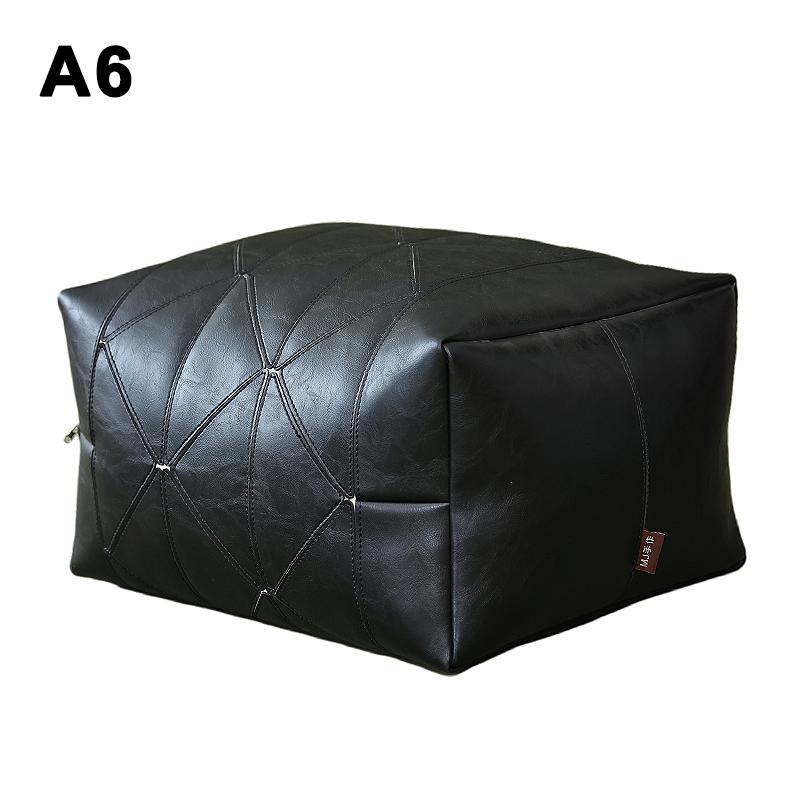 Bestickter Handwerks Quadratischer Kissenbezug Marokkanisches Leder Meditationskissen Futon Ungefüllt Nordischer Stil Zuhause Boden Tatami-Matte