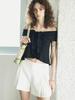 OUEL Lace Off-Shoulder Top_Black