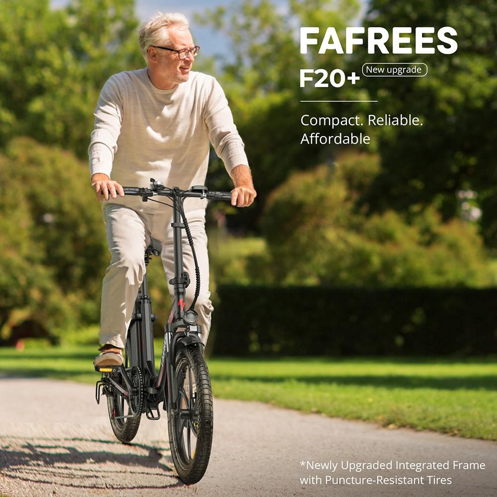 Fafrees F20+ Folding Electric Bike, 250W Motor, 36V 20Ah Battery, 20*3.0 Inch Tires, 25km/h Max Speed