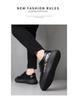 Men's 2025 Retro Trend Thick Sole Height-Increasing Leather Loafers - Black/Brown