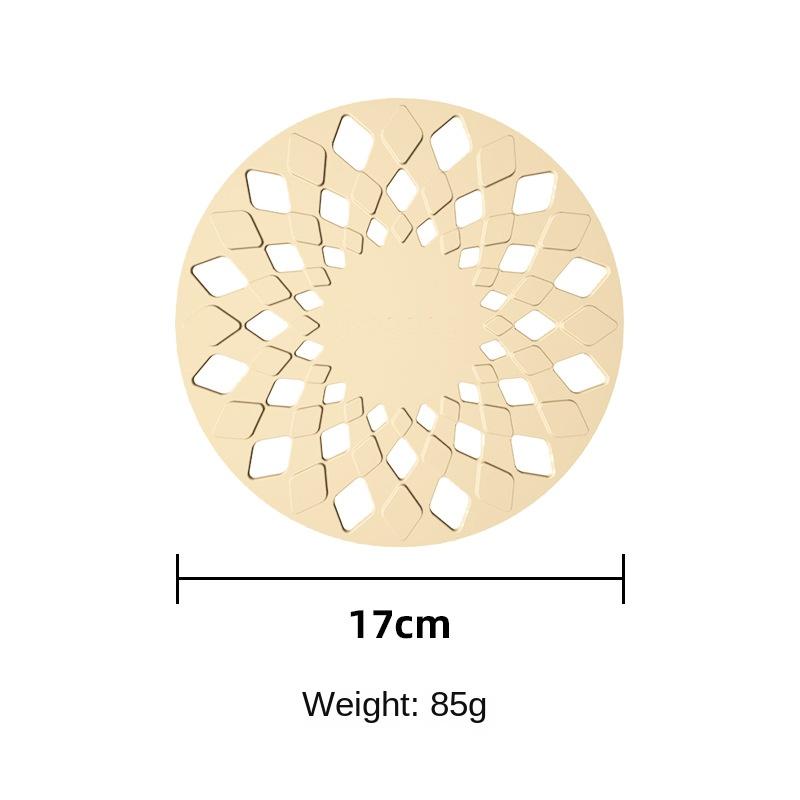 2 Pcs Lines Hollow Placemat Food Serving Table Mat Fletching Remover Vinyl Placemat for Round Table Hollow Out Silicone Placemat Safe Coaster Non-Slip