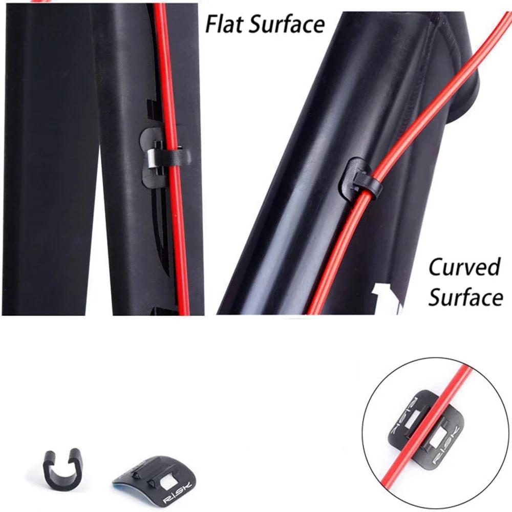 1/11Pcs Stick-on Cable Guide Bicycle Tube Clip Aluminum Bike Oil Tube Clamp Adapter Bike Acessories Road Bike Parts
