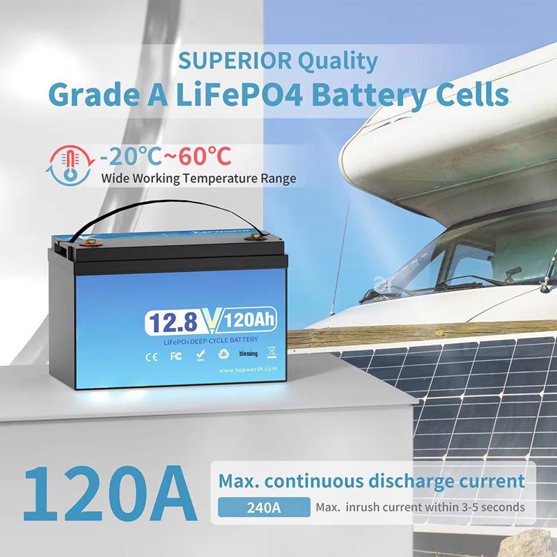 12V 100Ah Lithium Iron Phosphate Battery for Industrial AGV, RV, Sightseeing Car, Photovoltaic Energy Storage
