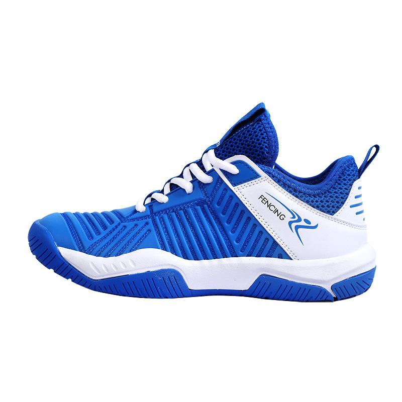 New Color Blue Adult Fencing Shoes Non Slip Indoor Breathable Fencer Sneakers Size 31-45 Men Women Table Tennis Badminton Shoes