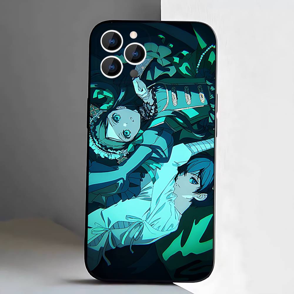 Black Butler ANIME Handyhülle Für iPhone 17,16,15,14,13,12,11,Pro,Max,Plus,E,Air,Mini Schwarz Stoßfest Funda Hülle
