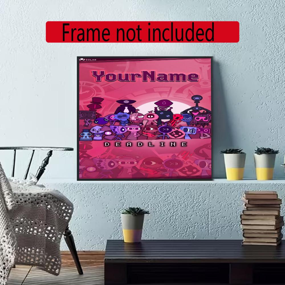 Incredibox Customize Your Name Diamond Painting Round Diamond Diy Frameless Holiday Artwork Suitable For Home Office Wall Decoration