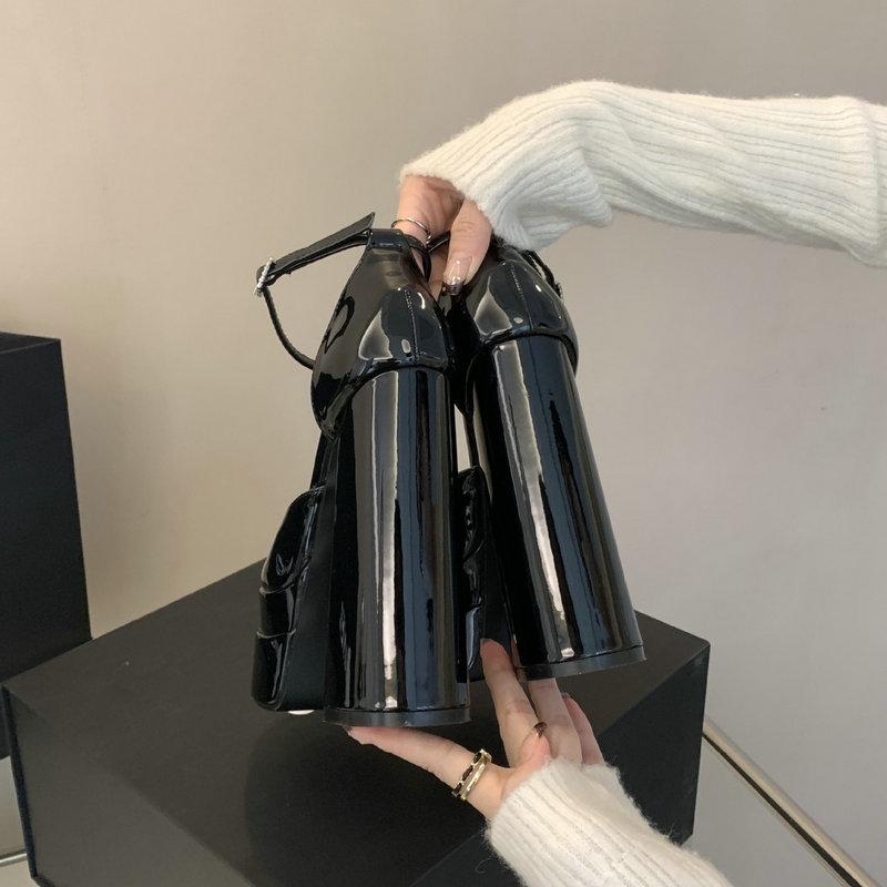 Fashion 12cm High Heel Sandals Waterproof Platform Thick Bottom Thick Heel Hate Sky High Runway Women'S Shoes Silk Wedding Shoes God