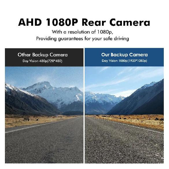 Smartour AHD 1080P Telecamera per Auto Obiettivo Fisheye Visione Notturna Starlight Colore Bianco HD Telecamera Posteriore per Auto per Schermo Radio Android