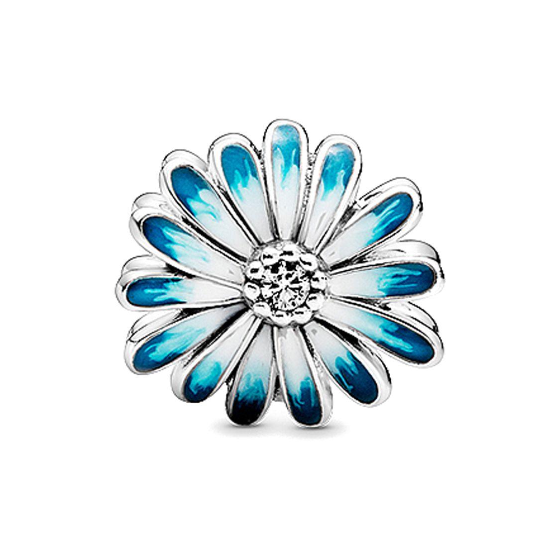 Pandora Daisy Shaped Decoration 925 Silver Jewelry Accessories Women Accessories Blue 798775C01 Box