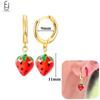 925 Silver Needle Cute Starfish/Shrimp Pendant Earrings Red Chili/ Star Enamel Gold Earrings For Women Fashion Jewelry