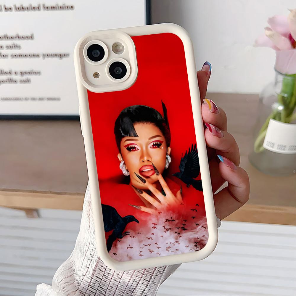 Cardi B Thicken TPU Mobile Phone Case for iPhone 17 16 15 14 13 12 11 Air Pro Max Plus Colorful Cover