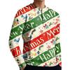 Men's Casual Button-Down Sweatshirt Fashion Printed Long Sleeve Shirt Pullover