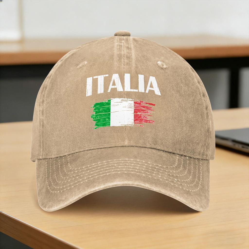Baseball Cap Italia Italian Flag Vintage Spring Stylish Hip Hop Hats Couple WoUnisex Print Outdoor Gym Wholesale Baseball Caps