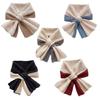 Stylish Ladies' Knitted Scarf Crossed Designs Neck Warmer Cosy Solid Color Blocking Scarf for Autumn and Winter Comfort
