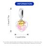 Bead Components Copper Metal Charm Bead Components Authentic Original Baby Footprint Pendant Bead Component Bead Components Compatible With Bracelet