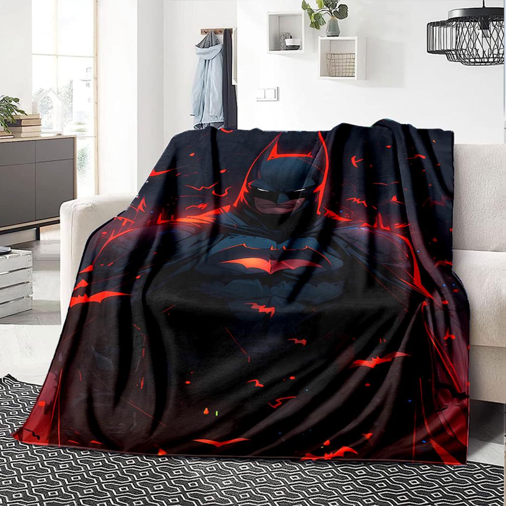 Batman Theme Printed Blanket - Perfect for Couch, Bed, Travel & Outdoor Use | Machine Washable, Cozy & Durable.
