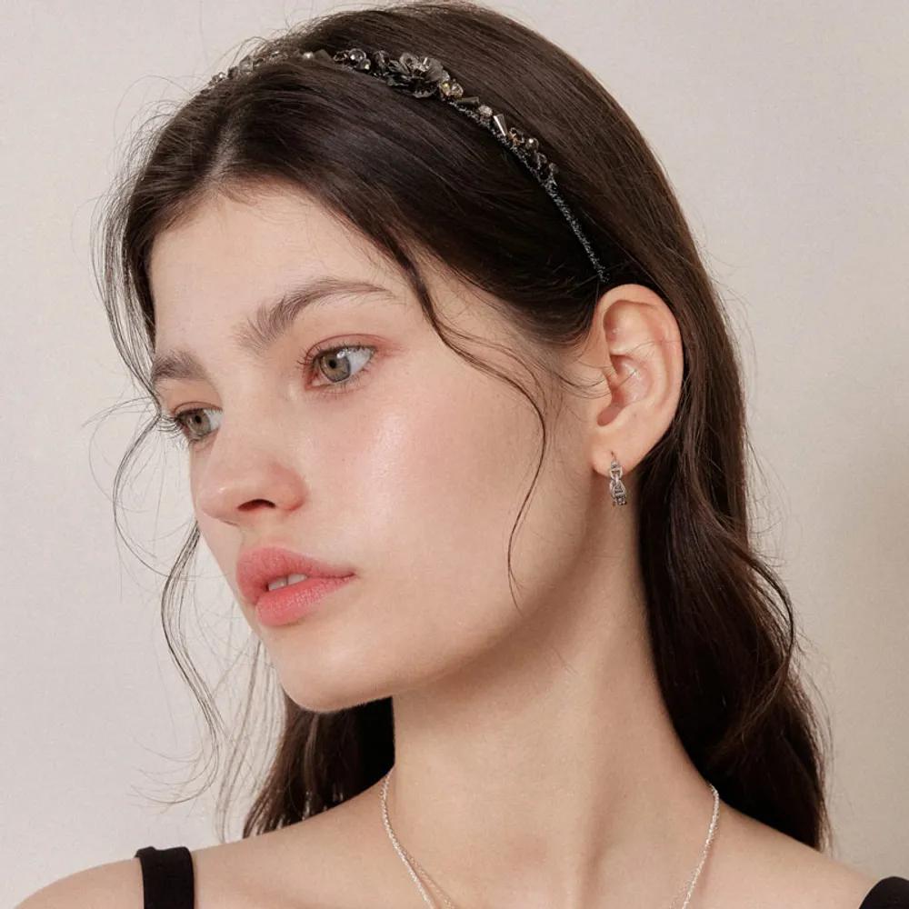 J Lauren Flower Cubic Premium Hairband H01274