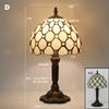 Retro Stained Glass Table Lamp E27 Colorful Art Lampshade Mediterranean Style Baroque Table Light Bedroom Bedside Decor Lighting