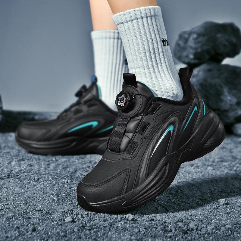 Foreign trade autumn and winter large size trend new men's shoes shock absorption piled thickened warm sports shoes men's and women's casual running