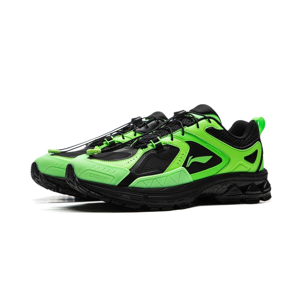 Li Ning Fuyao 2.0 Trail V2 Support Abrasion Resistant And Slip Resistant Low top Running Shoes Men's Black Green ARXU023-4