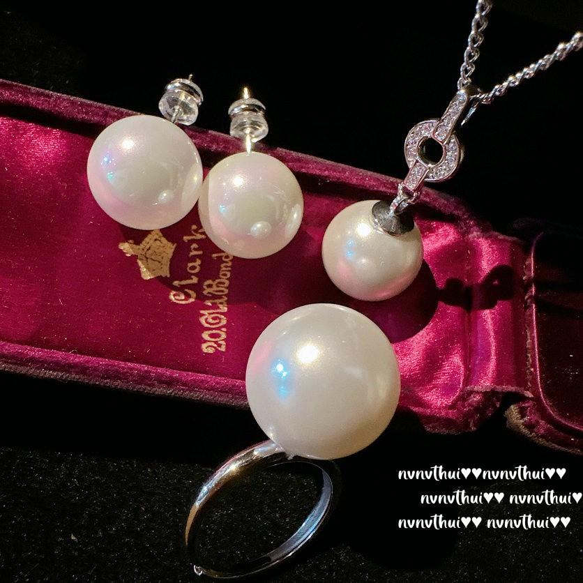 Mermaid Tears, Ring Pearls, Gem Necklace, Tahiti, Deep Sea Beads, Aobai Ring, Sweater Chain