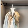 360 Degree Rotating Hook V Shaped Double-Sided Closet Organizer, Multi-Layer Vertical Hanger, with Scarf Hanger 12 Non-Slip Hooks Storage