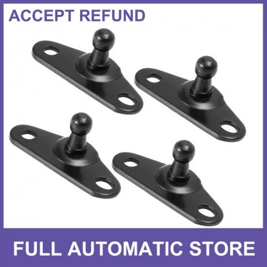4pcs 10mm Auto Ball Studs Mounting Brackets Black  for Gas Struts Shocks