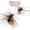 10/15/20/25ks Winged Elk Caddis Stonefly Dry Fly Pstruh Rybářské návnady na mušku