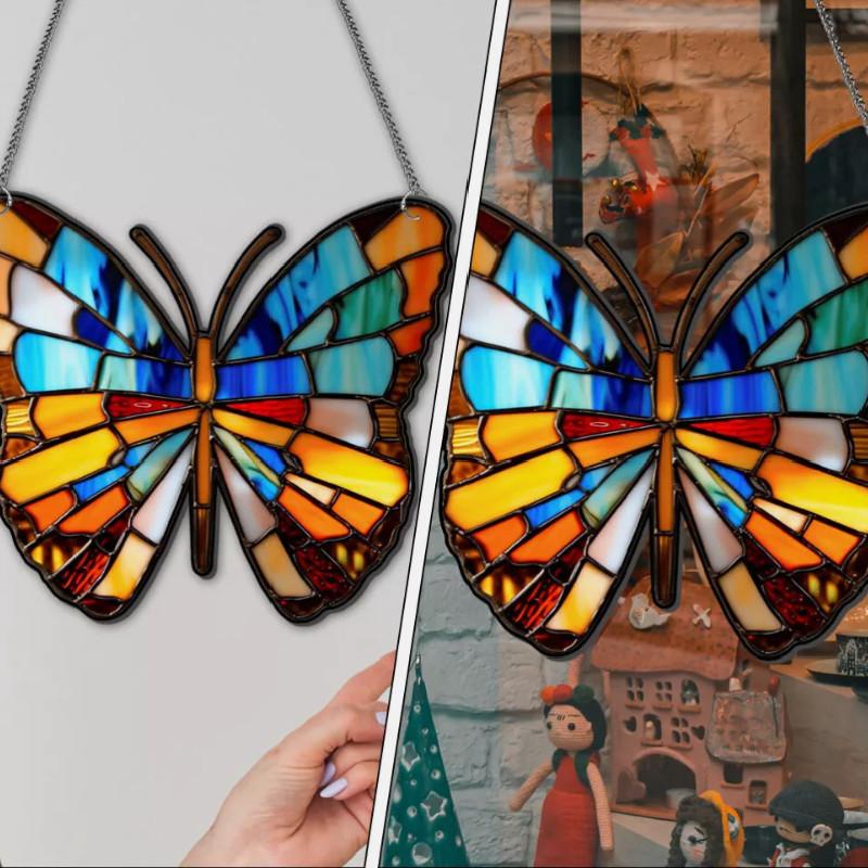Colorful Butterfly Pattern Wall Decoration Hanging Acrylic Home Furnishing Gift