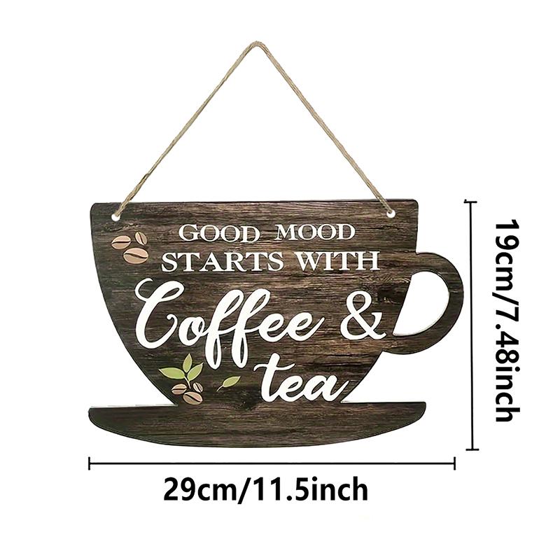 Kawa Herbata Drewniane Znaki Rustykalne Amerykańskie Znaki Dekoracja Kawiarni Kawiarni Baru Kawowego Do Kuchni Jadalni Domu Świąteczna Dekoracja Ściany Drewniana