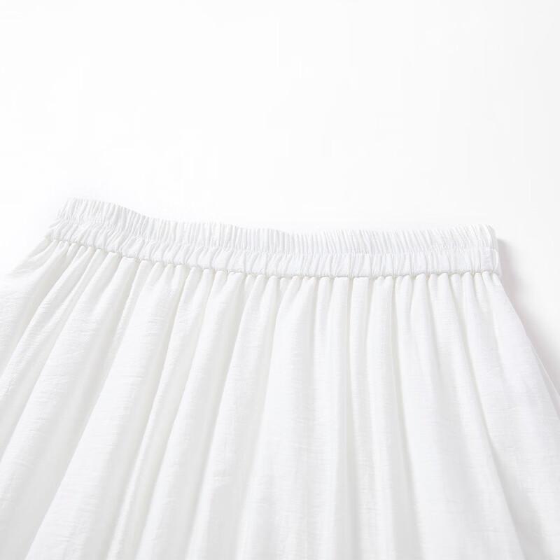 Elegant White Lace High-Waist Tiered Midi Skirt