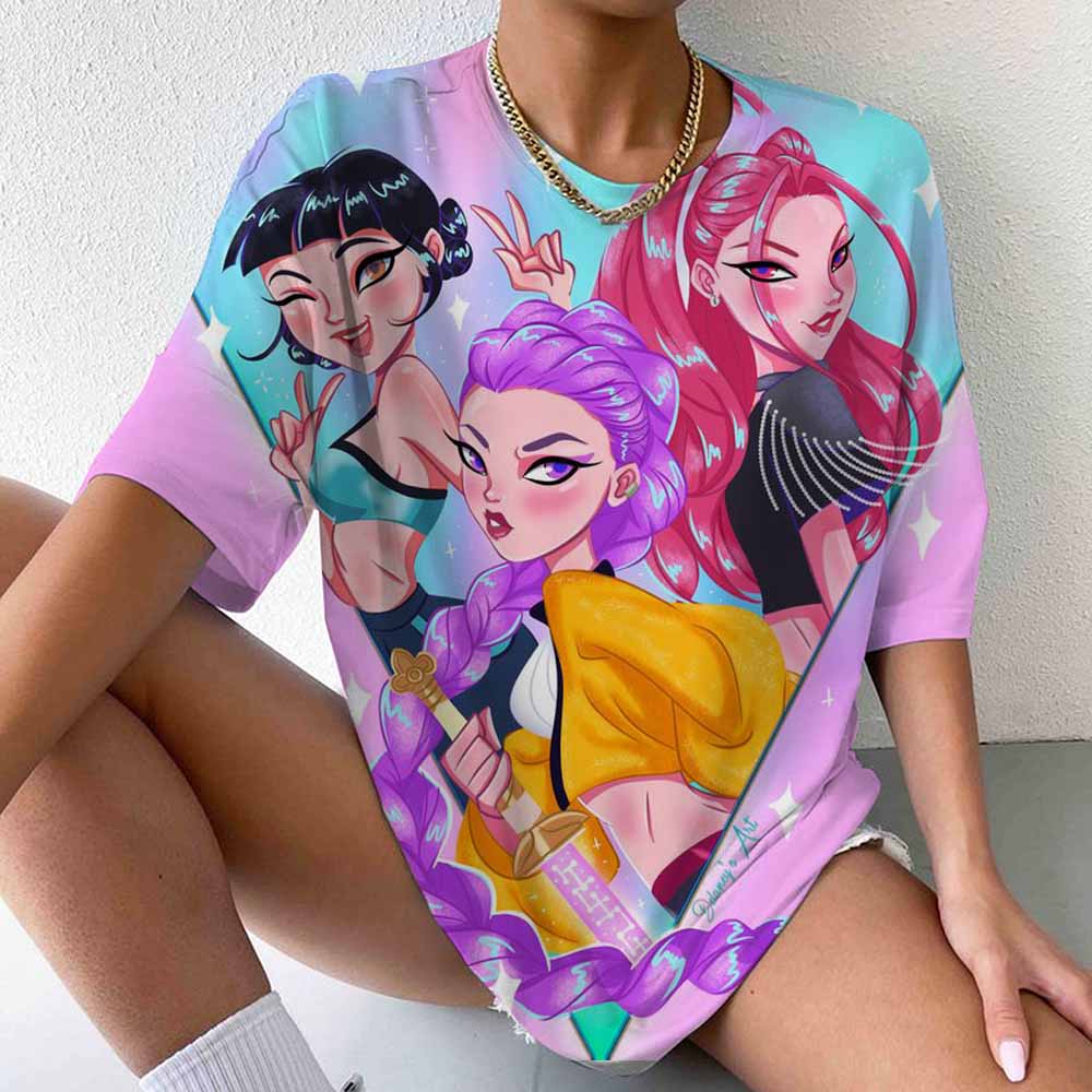 K-Pop Anime Demon Hunters Saja Boys Classic T-shirt Men Women's Fashion Creativity Popular T Shirt Loose Cotton Casual T Shirts
