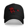 RATOR Brand Black Baseball Cap with Red Logo Design Classic Fit Adjustable Hat for Unisex and Women Outdoor Fashion Accessory