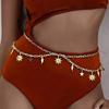 New Fashion Sexy Waist Jewelry Versatile Star Moon Sun Pendant Tassel Belly Waist Chain For Women Dress Accessories