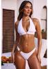 2026 New Polyester Solid Halter Split Bikini Women's Two-piece Swimsuit