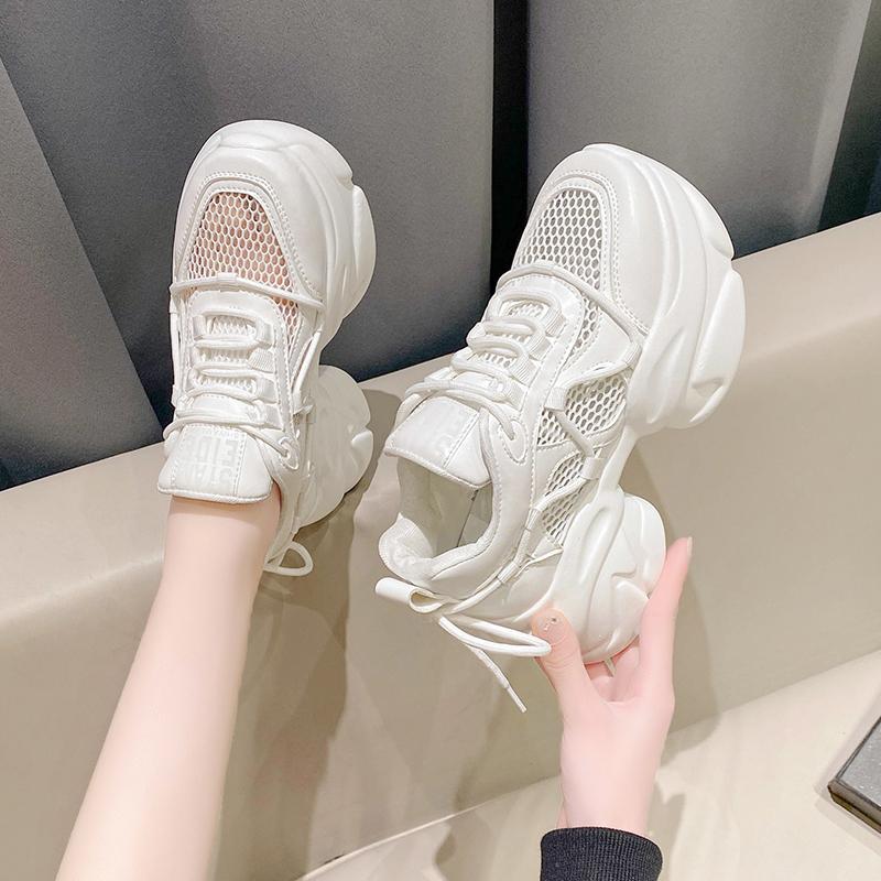 Women Chunky Sneakers Basket Femme Summer Sneakers Women Vulcanized Shoes Fashion Breathable Thick Sole Ladies Trainers Platform