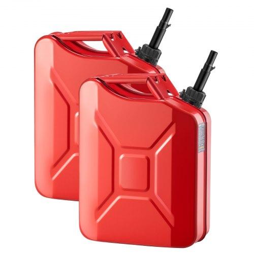 VEVOR Metal Fuel Container, 20 L, Fuel Jerry Can with Spout and Comfort Handle, 6 L/min Max Flow Rate
