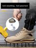 Herren Arbeits-Sicherheitsschuhe Herbst Winter Warm Unzerstörbar Stahlkappe Arbeitsstiefel Anti-Quetsch-Arbeitssneaker Schützende Sicherheitsschuhe